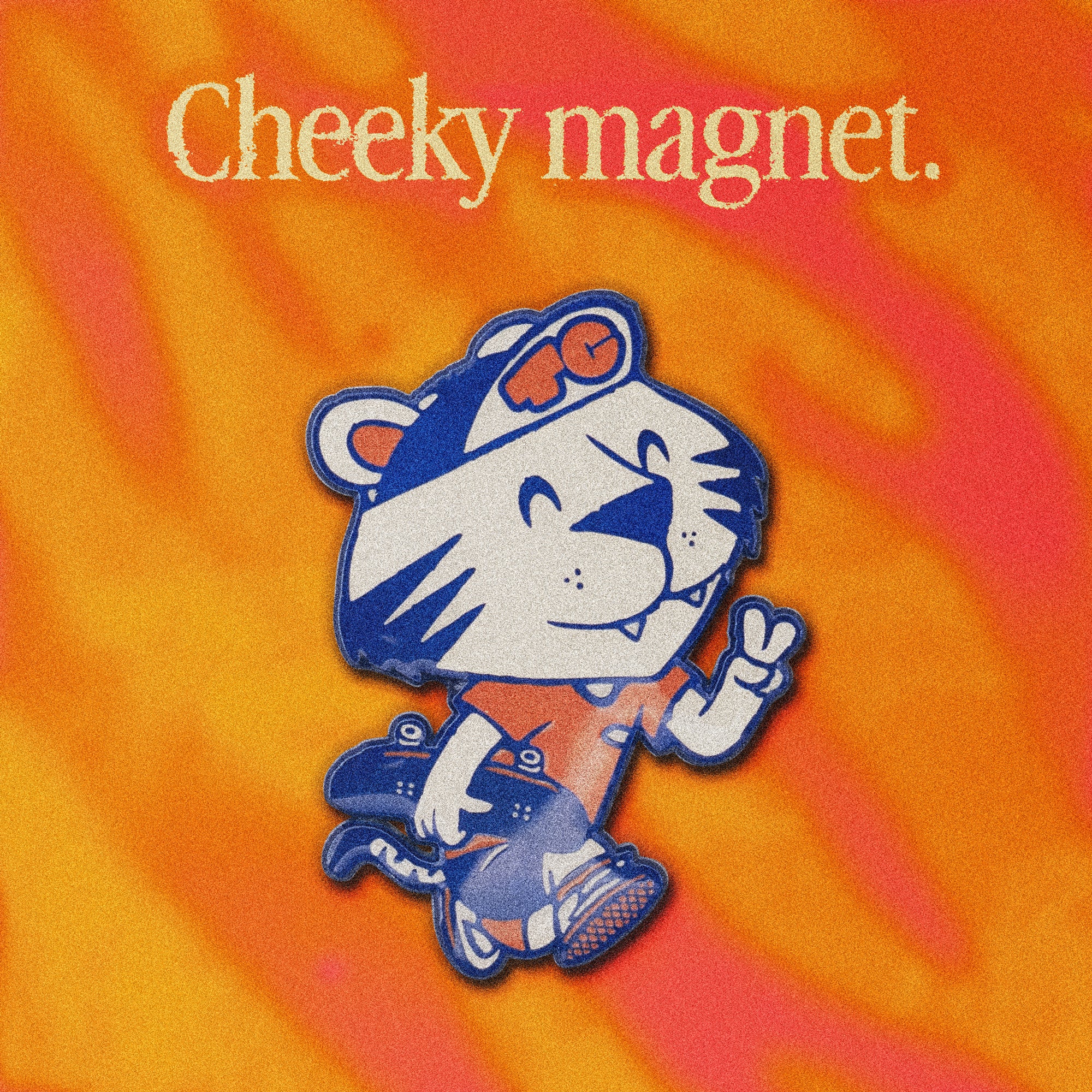 SKATING TIGER MAGNET