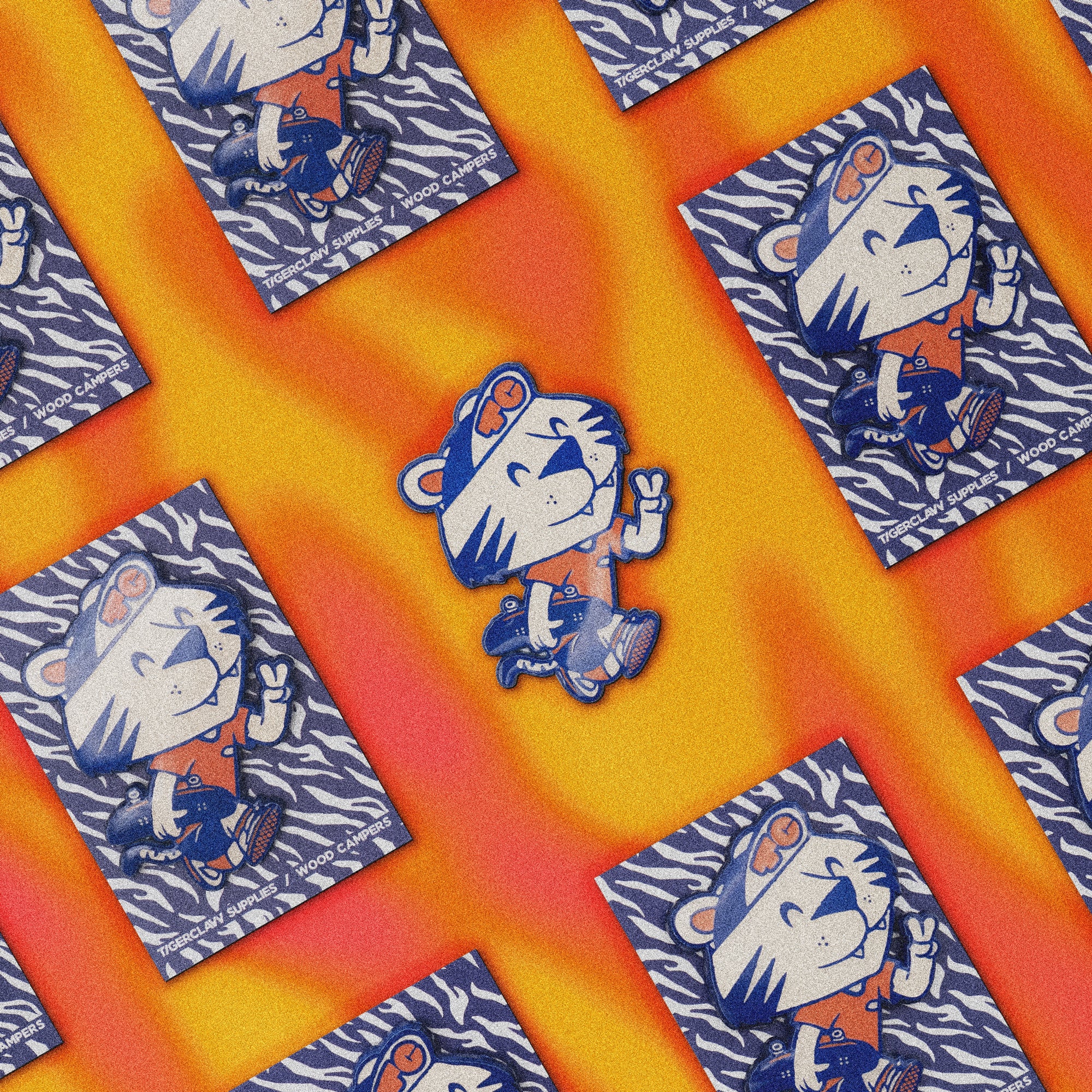 SKATING TIGER MAGNET