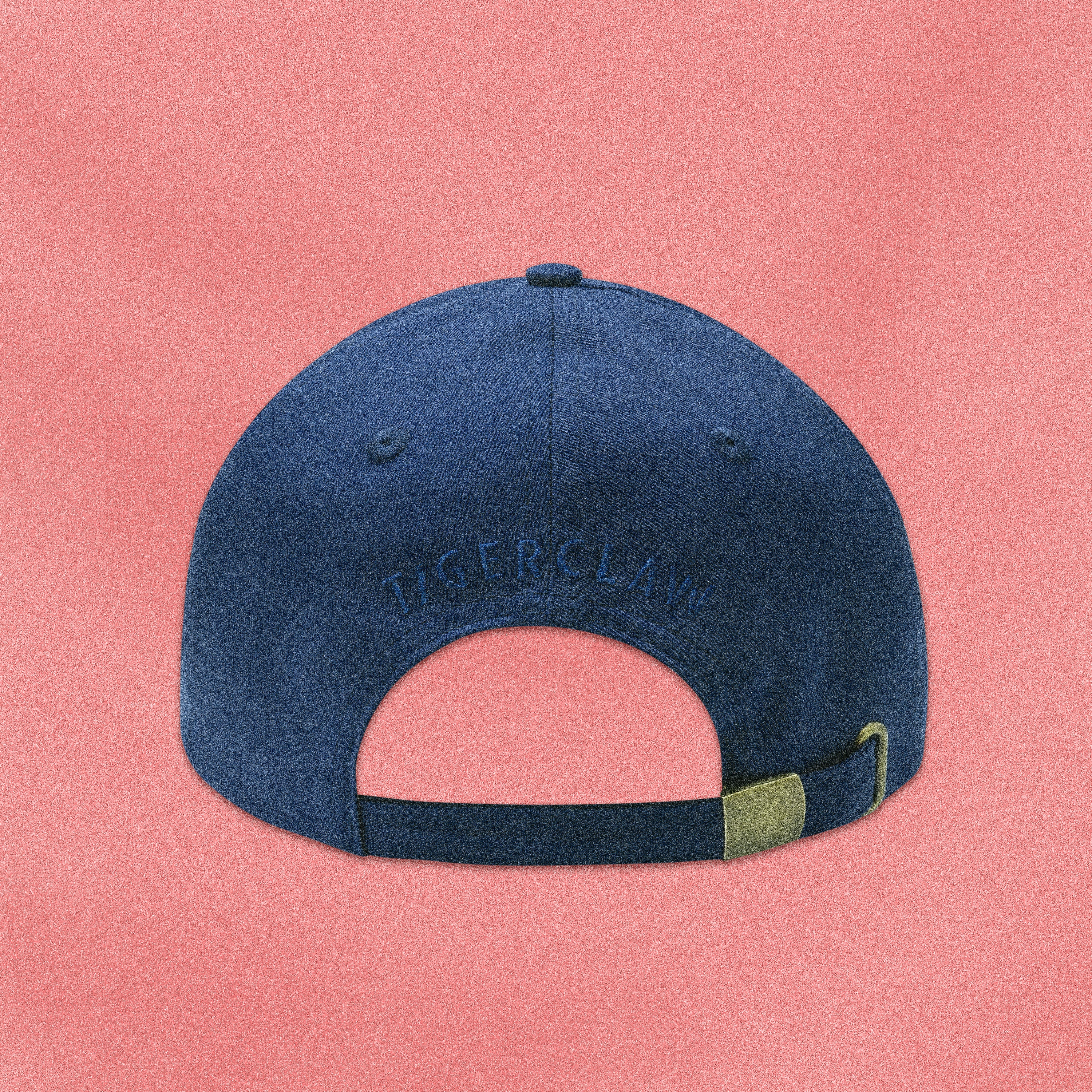 Blue cap with 'Hogwarts' logo on a pink background