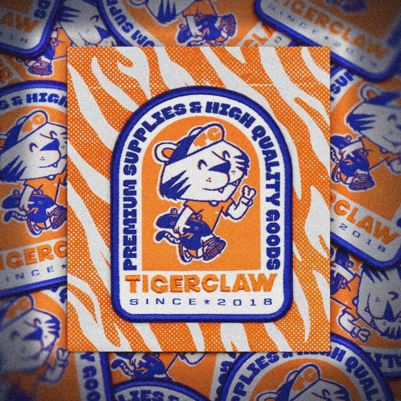 Skating Tiger Woven Patch - Image 4