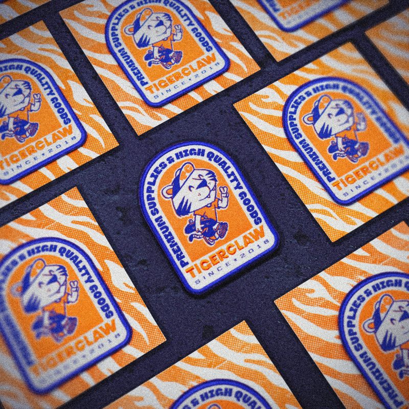 Skating Tiger Woven Patch - Image 3